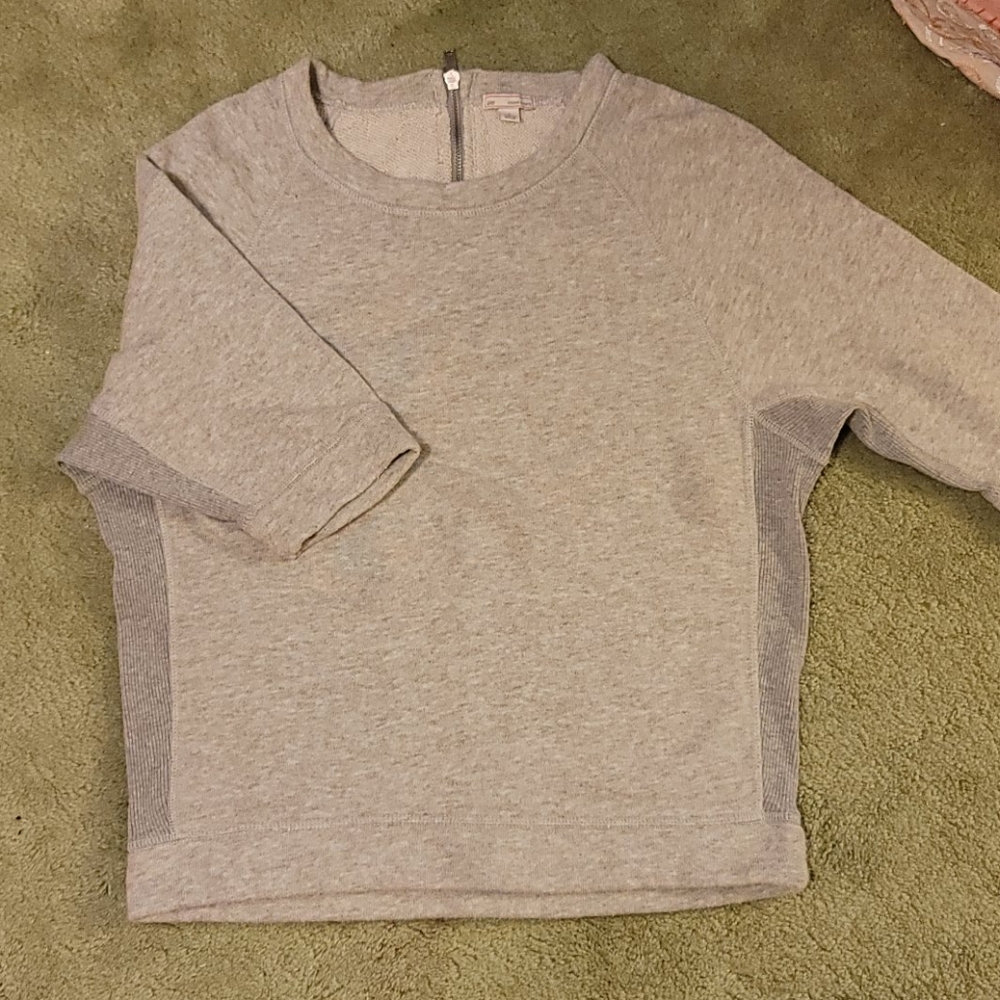 Gap, zip & rib detail raglan sleeve sweatshirt S